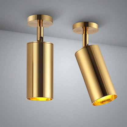 Plafonnier LED doré