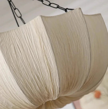 Lustre Japonais Wabi-Sabi en Tissu en Forme de U