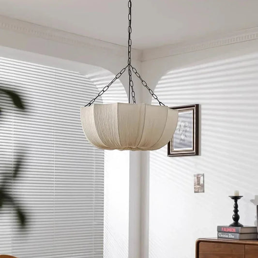 Lustre Japonais Wabi-Sabi en Tissu en Forme de U