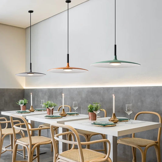 Lampe pendante plate nordique minimale