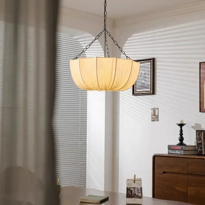 Lustre Japonais Wabi-Sabi en Tissu en Forme de U