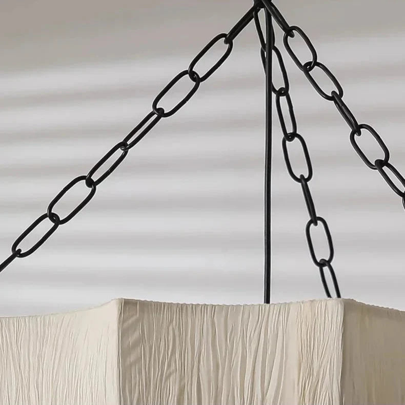 Lustre Japonais Wabi-Sabi en Tissu en Forme de U