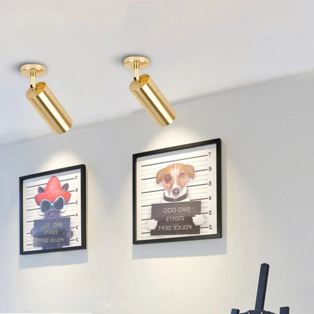Plafonnier LED doré