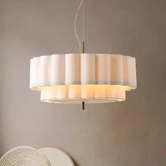 Lustre Japonais Wabi-Sabi en Tissu Naturel